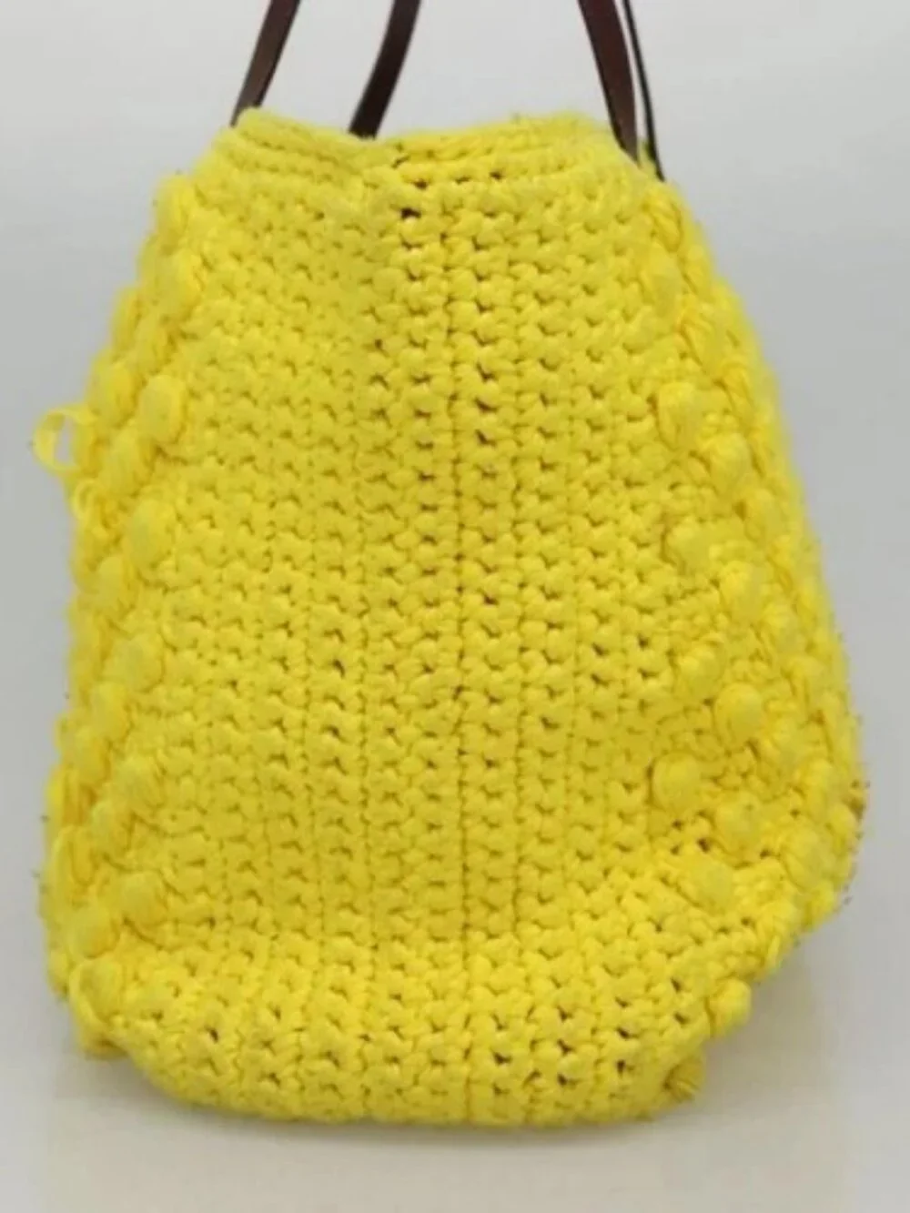 FENDI Shoulder Bag Wool Yellow Auth BD1221 - Picture 3 of 16